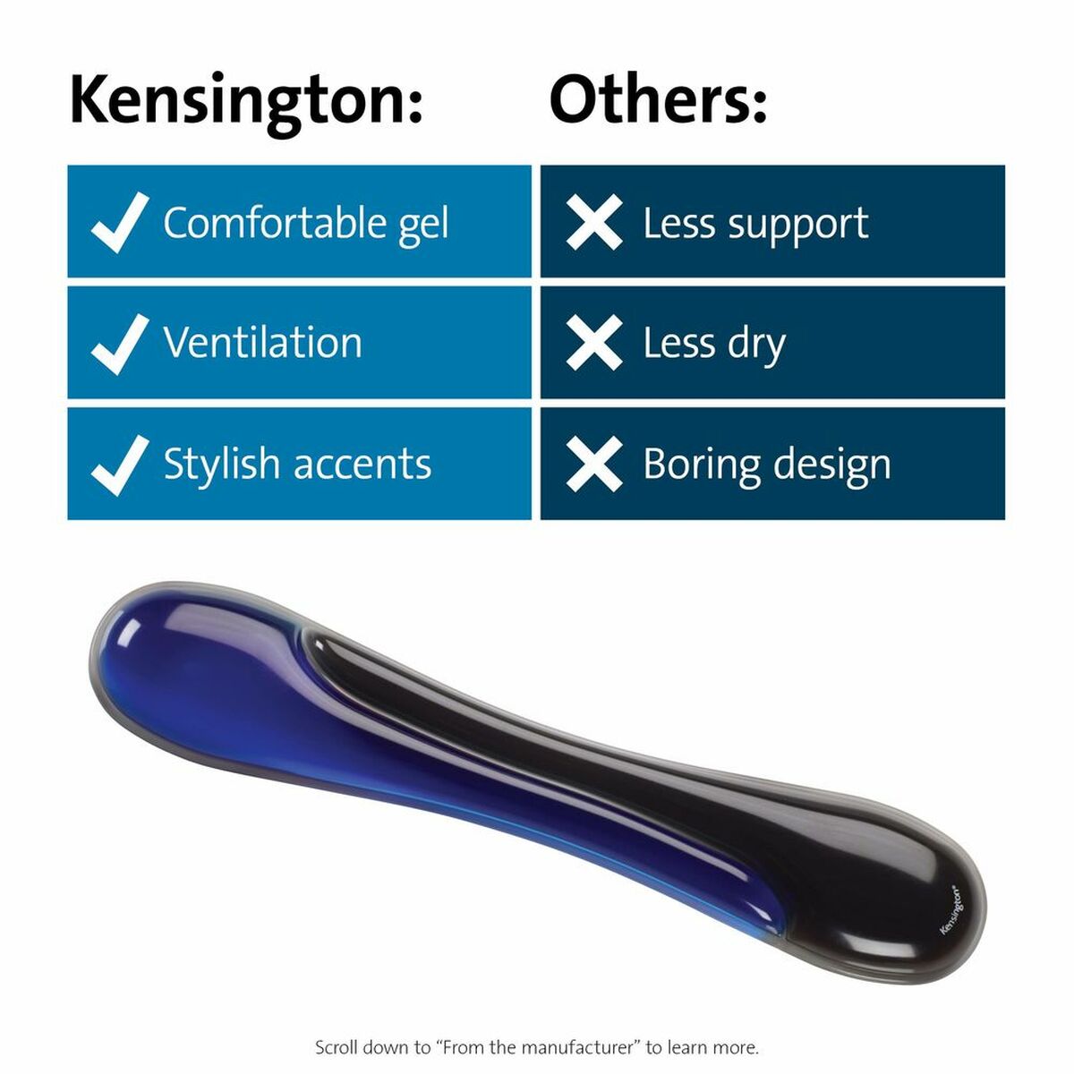 Handledsstöd för att skriva Kensington 62397 - 3