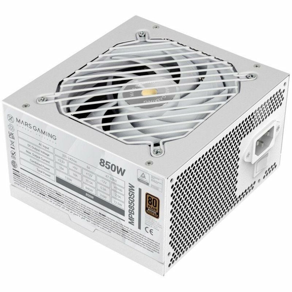 Strömtillförsel Mars Gaming MPB850SIW ATX 850 W 80 Plus Bronze