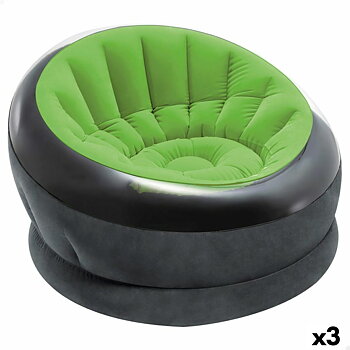 Uppblåsbar fåtölj Intex Empire Grön 112 x 109 x 60 cm (3 antal)