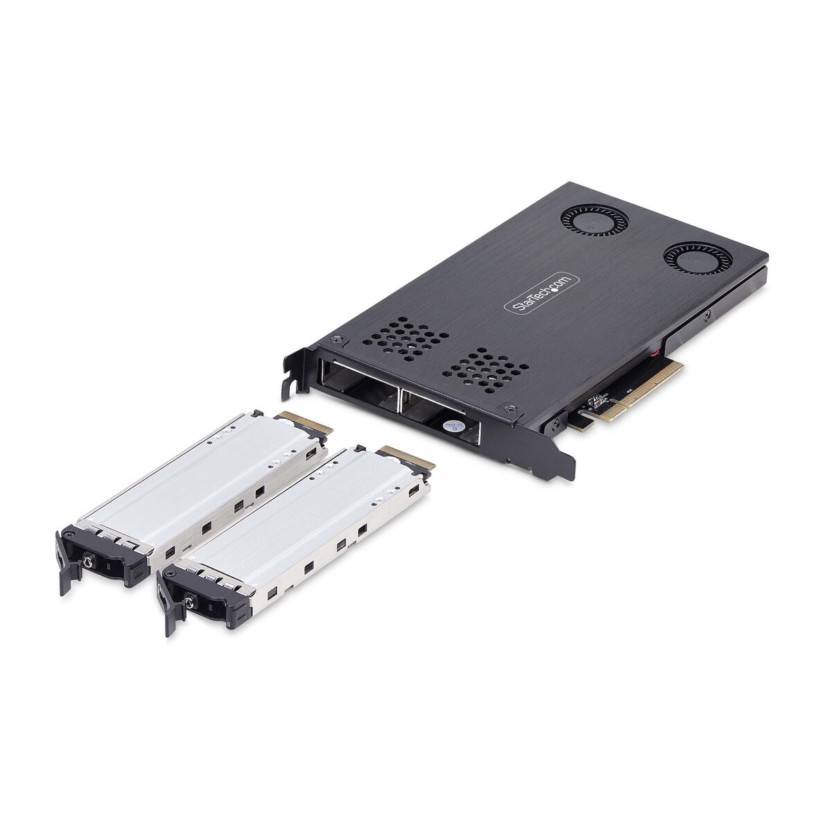 Adapter till hårddisk Startech 2M2-REMOVABLE-PCIE Svart - 2