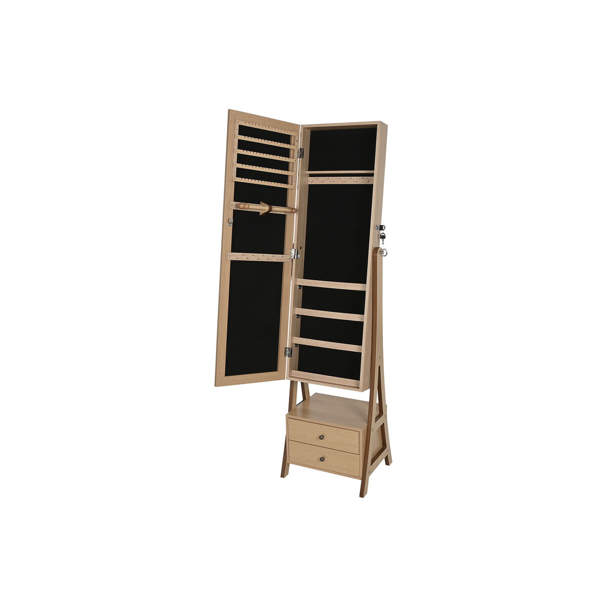 Smyckeskrin med ben Home ESPRIT Naturell Trä MDF 40 x 36 x 154 cm - 3