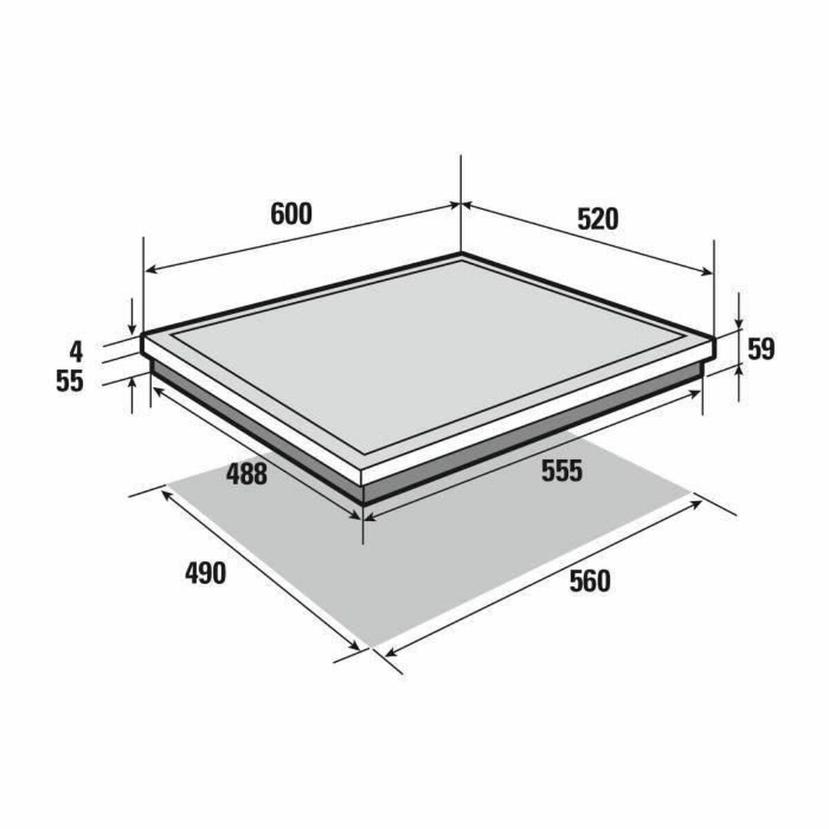 Induktionshäll Sauter SPI4664B 60 cm 5700 W - 8