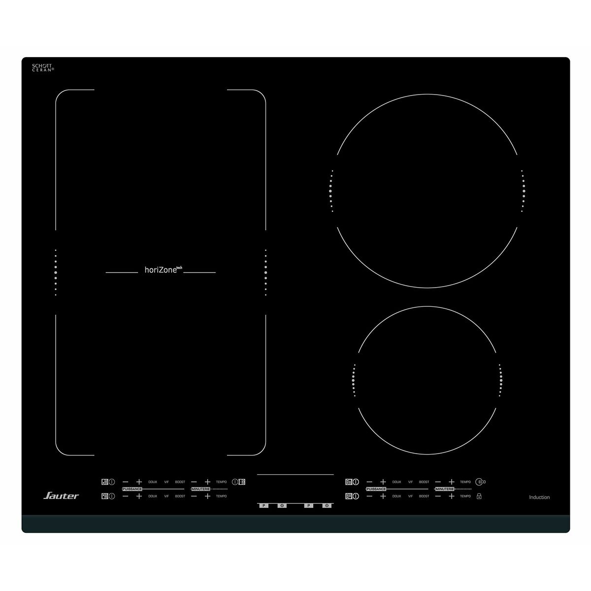 Induktionshäll Sauter SPI4664B 60 cm 5700 W - 5