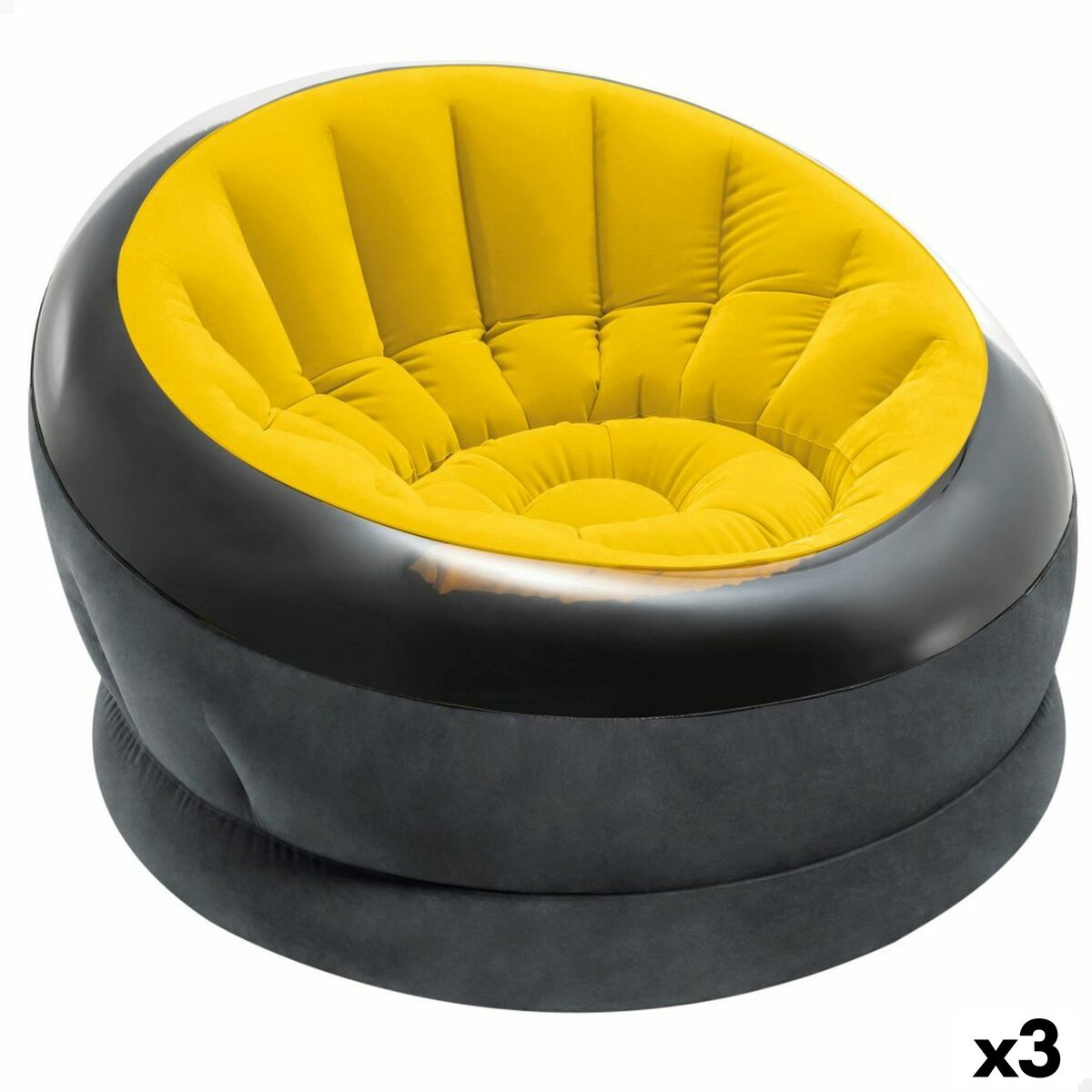 Uppblåsbar fåtölj Intex Empire 112 x 69 x 109 cm 112 x 109 x 60 cm (3 antal) - 8