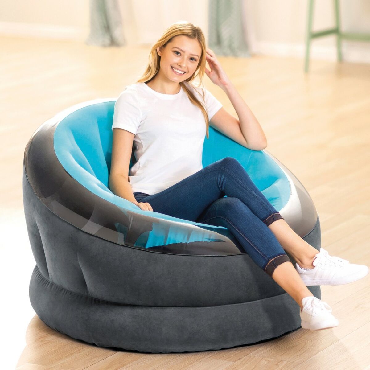 Uppblåsbar fåtölj Intex Empire 112 x 69 x 109 cm 112 x 109 x 60 cm (3 antal) - 13