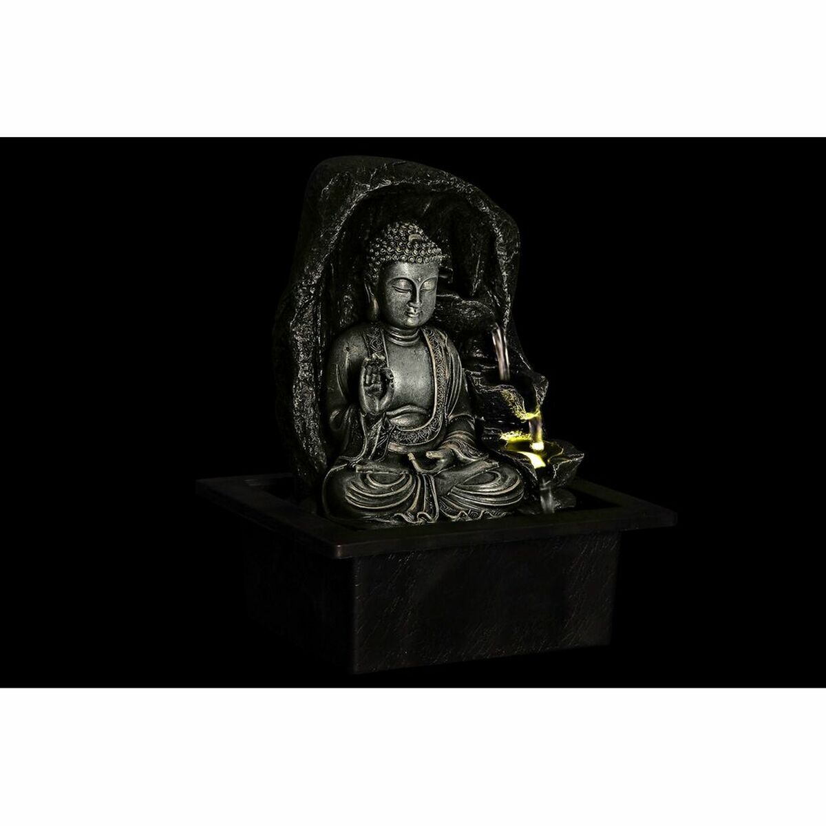 Trädgårdsfontän DKD Home Decor 21 x 17,5 x 25 cm Buddha Harts Orientalisk (2 antal) - 8