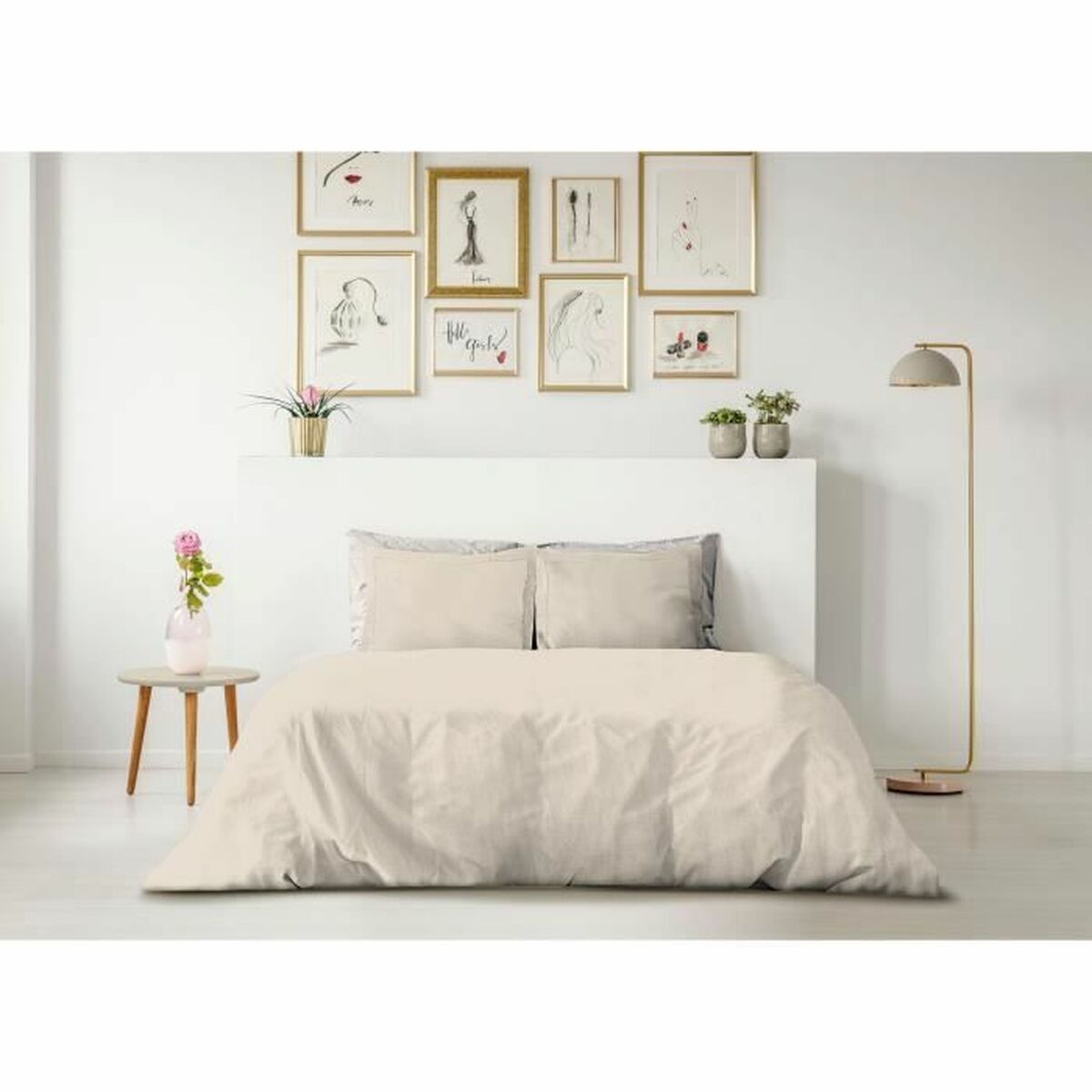 Täckslagsset Lovely Home Beige Kräm 220 x 240 cm - 2