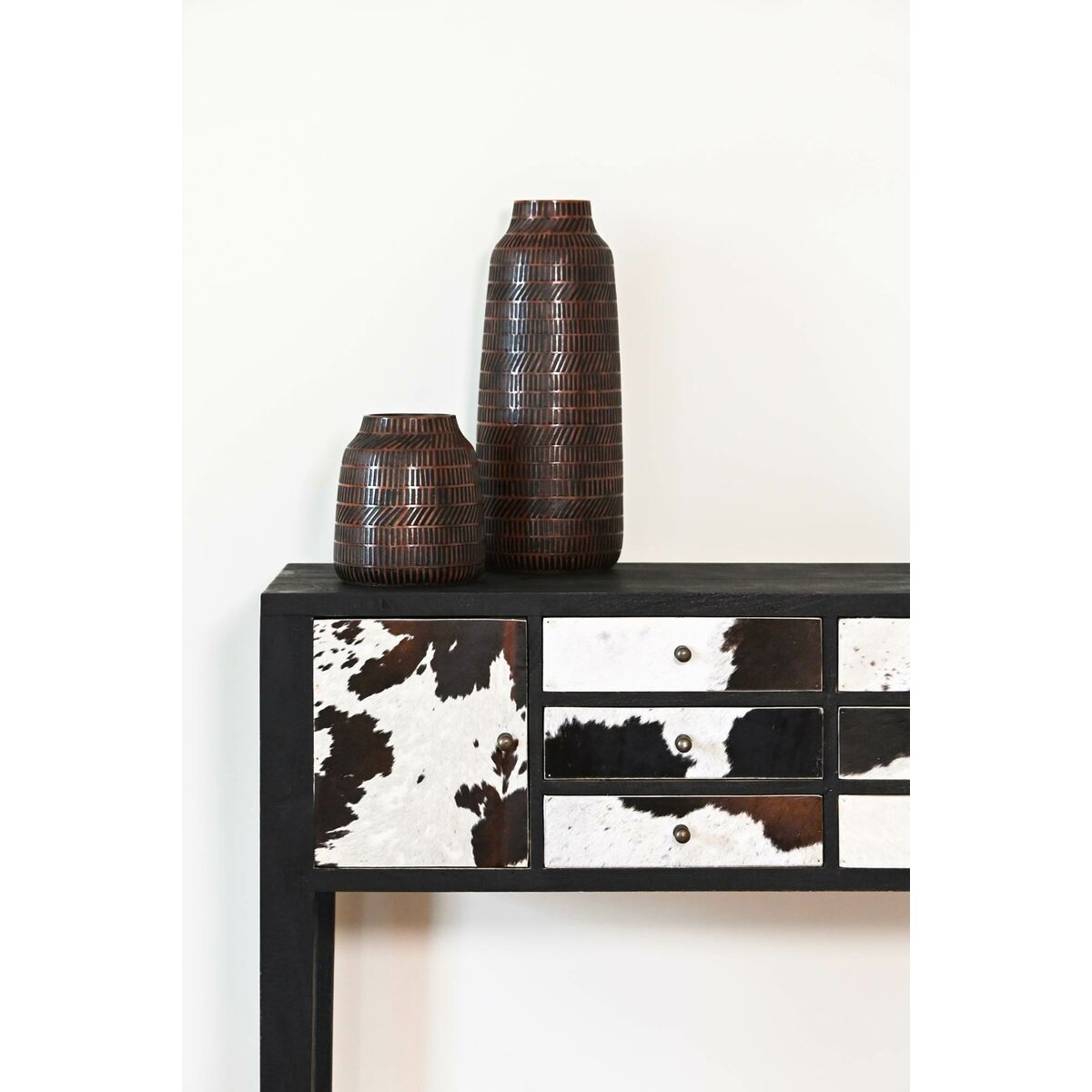 Vas Home ESPRIT Brun Svart Harts Kolonial 20 x 20 x 48 cm - 4