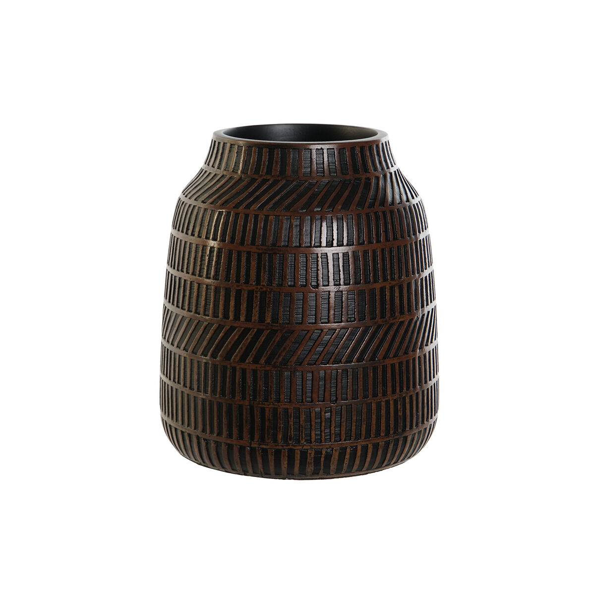 Vas Home ESPRIT Brun Svart Harts Kolonial 19 x 19 x 21 cm