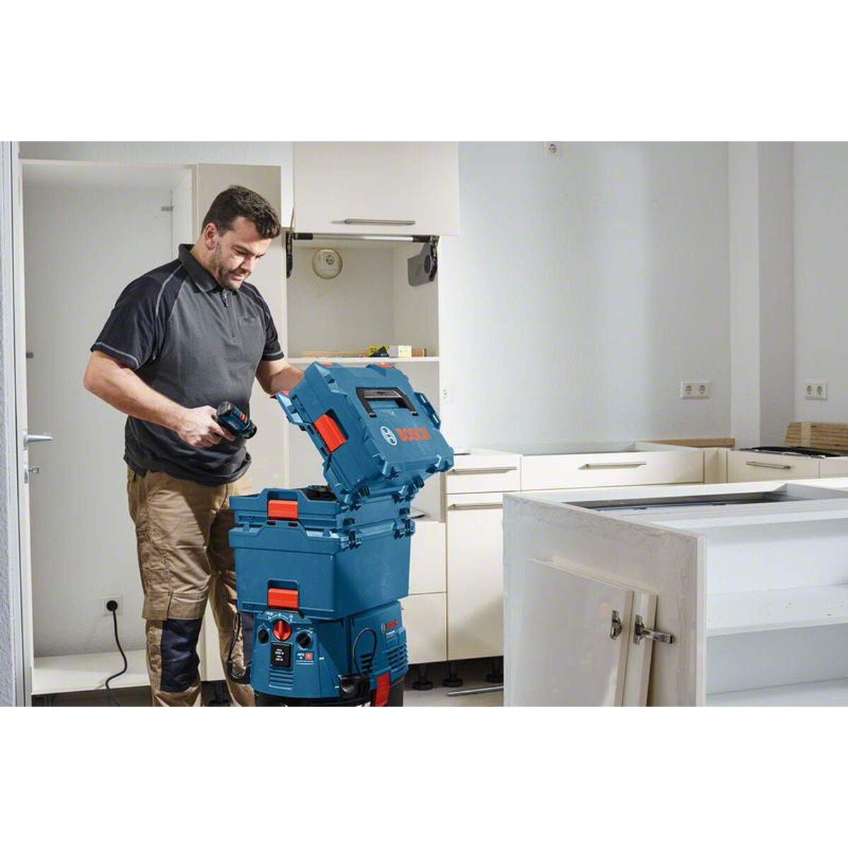 Verktygslåda BOSCH L-BOXX 238 ABS 44 cm Blå Modulär Stapelbara - 4