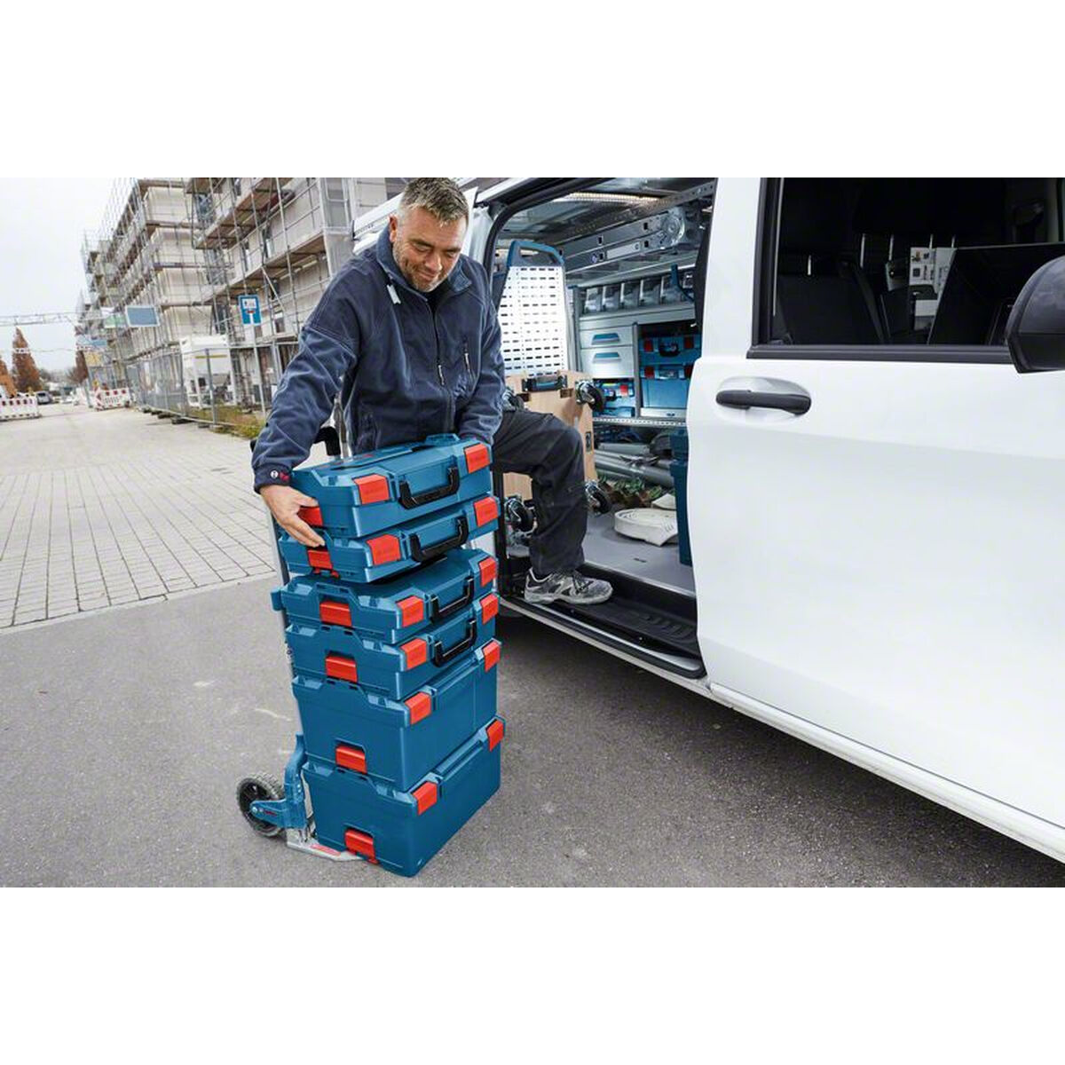 Verktygslåda BOSCH L-BOXX 238 ABS 44 cm Blå Modulär Stapelbara - 2