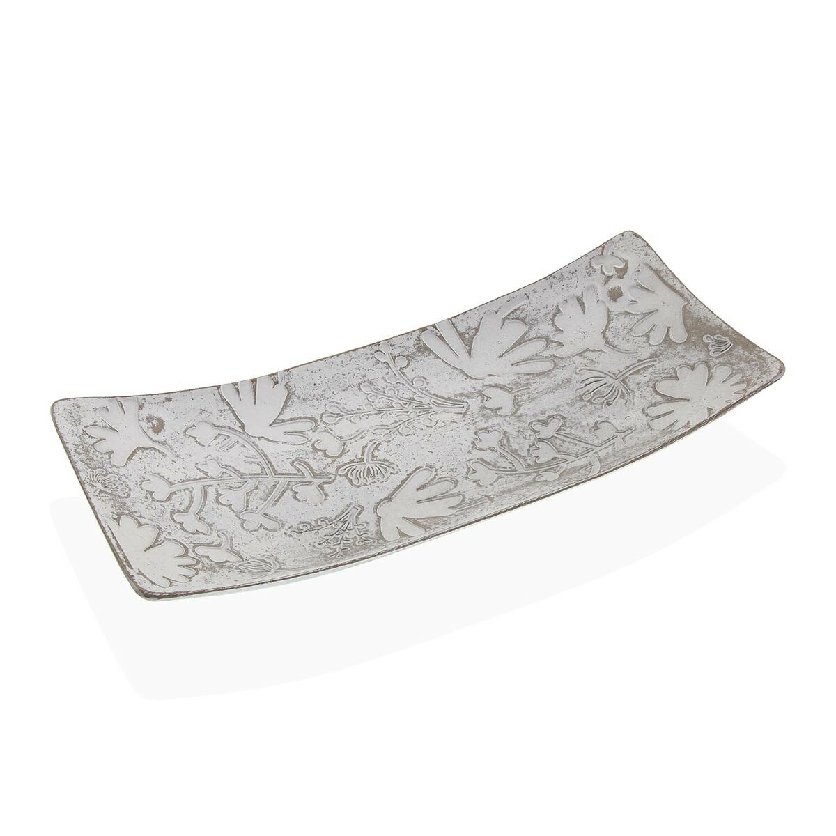 Bordsdekoration Versa Vit Trä MDF 16 x 4,5 x 38,5 cm Virágok