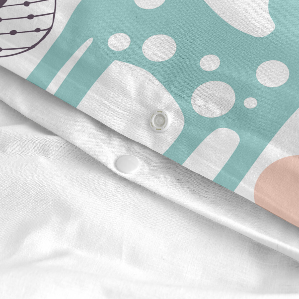 Täckslagsset HappyFriday Moshi Moshi Woodland Multicolour Babysäng 2 Delar - 13