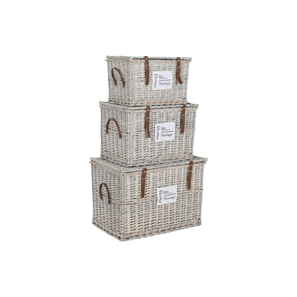 Koffertset Home ESPRIT Naturell vide 67 x 45 x 46 cm