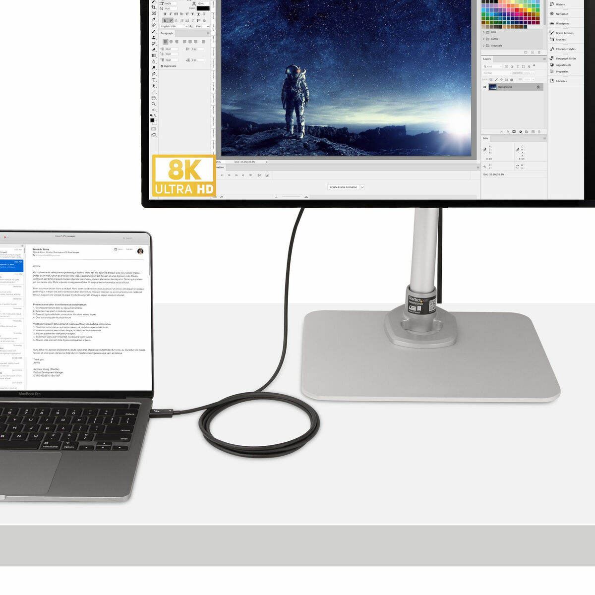 USB-C-kabel Startech A40G2MB 2 m - 5