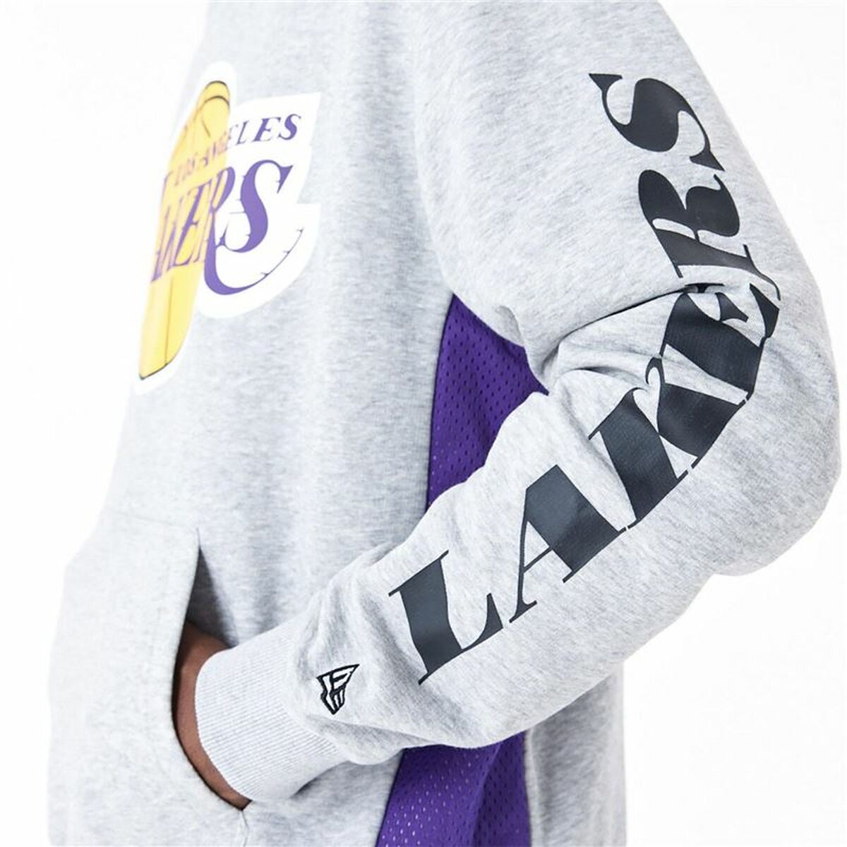 Tröja med huva Herr New Era La Lakers NBA Grå - 6
