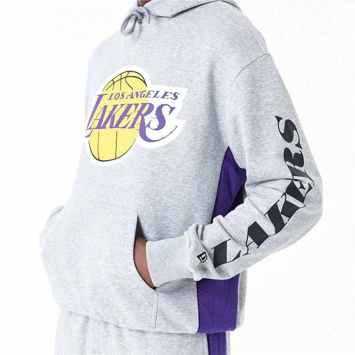 Tröja med huva Herr New Era La Lakers NBA Grå - 4