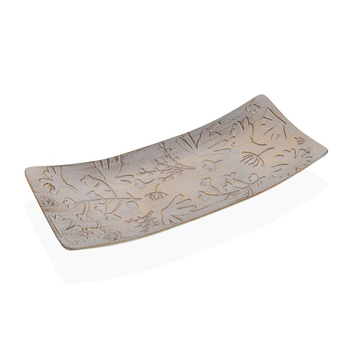 Bordsdekoration Versa Gyllene Trä MDF 16 x 4,5 x 38,5 cm Virágok