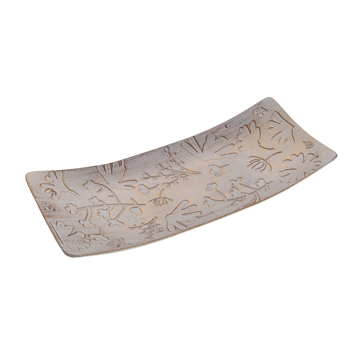 Bordsdekoration Versa Gyllene Trä MDF 16 x 4,5 x 38,5 cm Virágok - 2