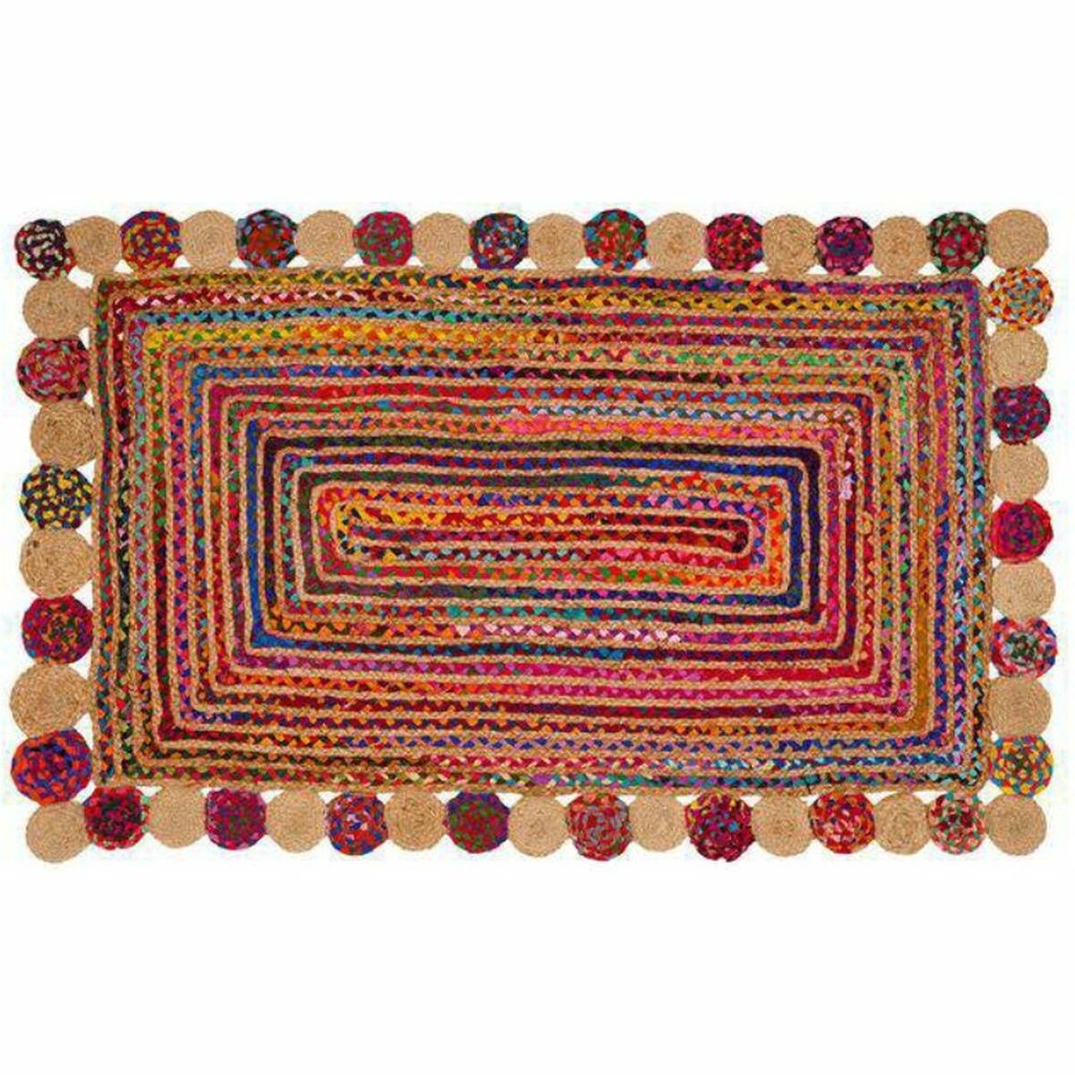 Matta DKD Home Decor Bomull Multicolour Jute (160 x 230 x 1 cm) - 3