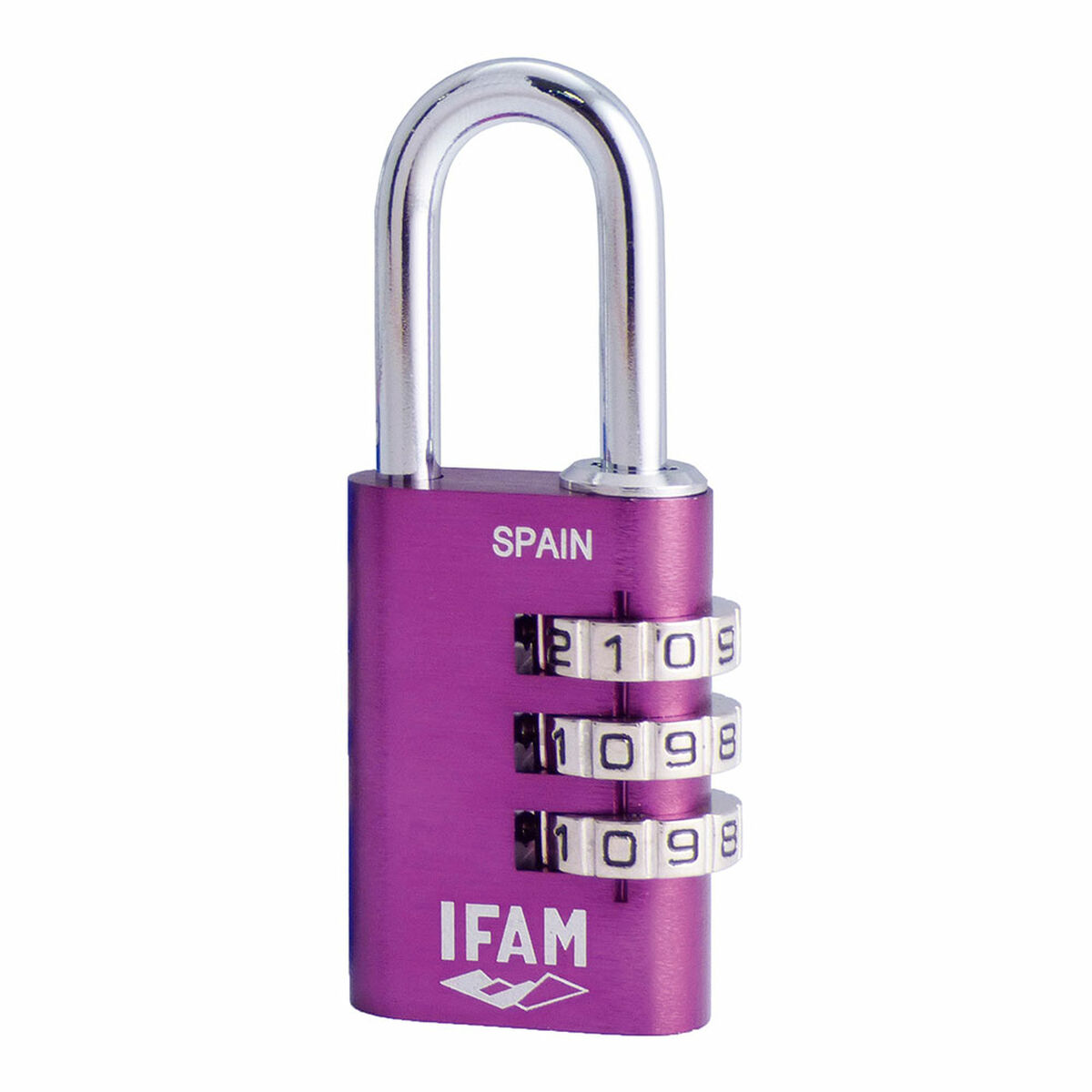Hänglås med kod IFAM Combi30 Aluminium Violett - 2