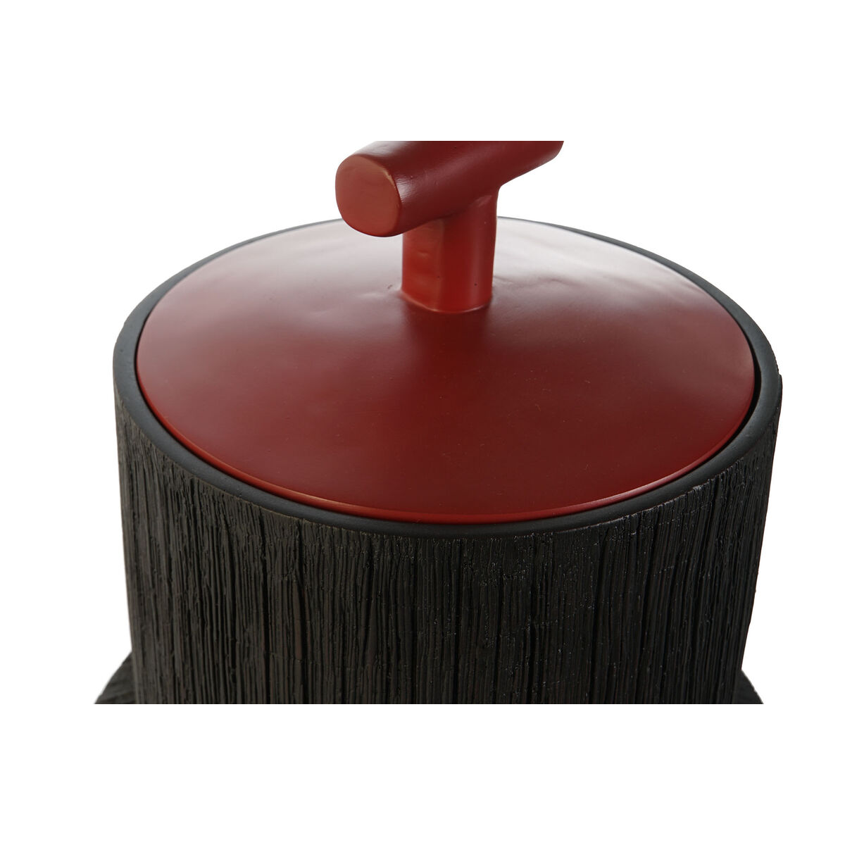 Keramikskål Home ESPRIT Svart Röd Harts Orientalisk 22 x 22 x 25 cm - 3