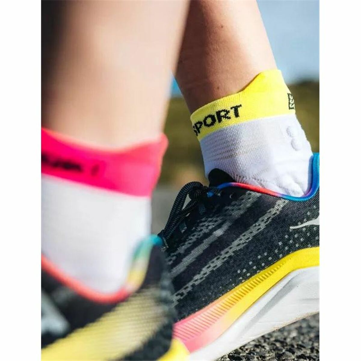 Sportstrumpor Compressport Pro Racing Vit - 3
