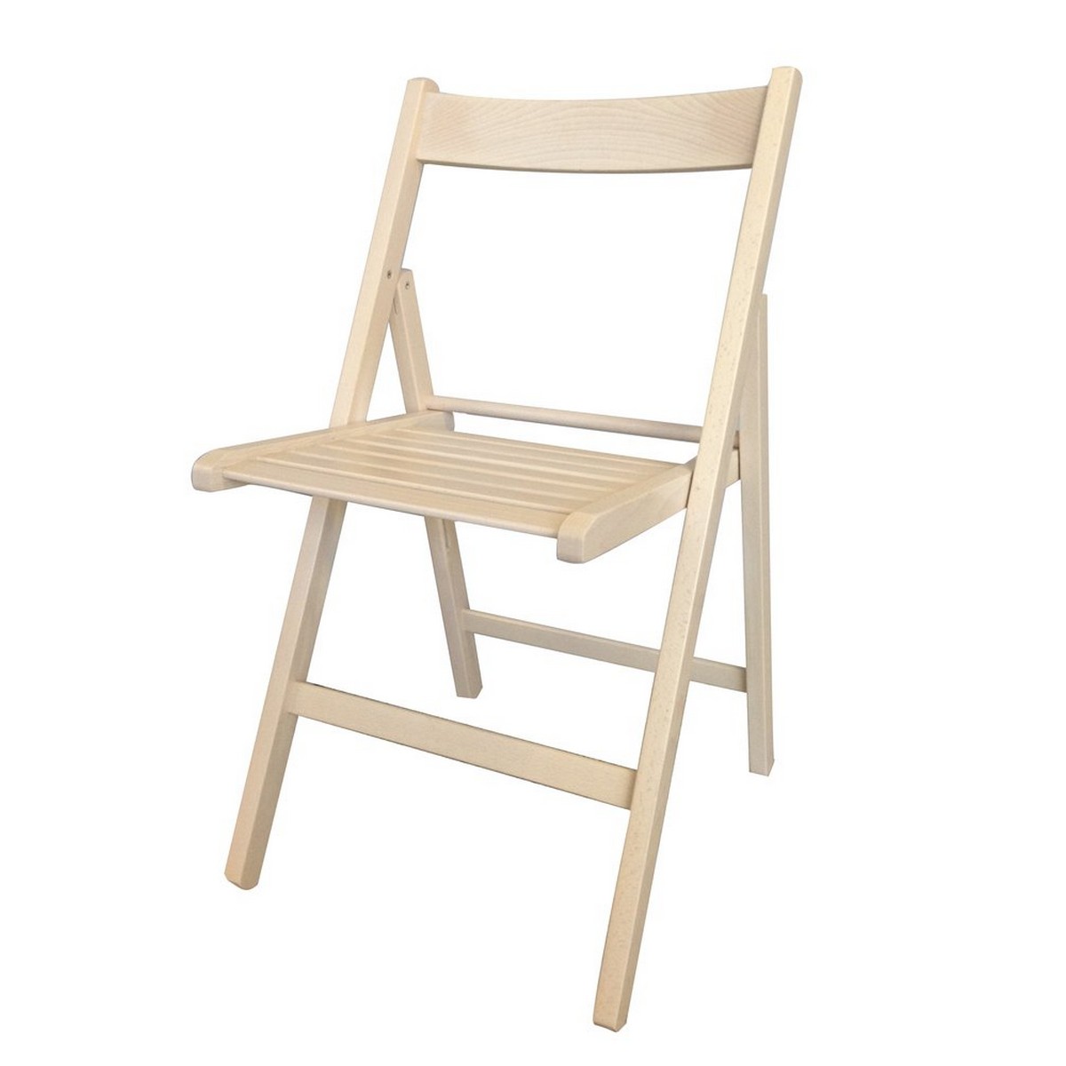 Hopfällbar Stol Beige bokträ (79 x 42,5 x 47,5 cm)