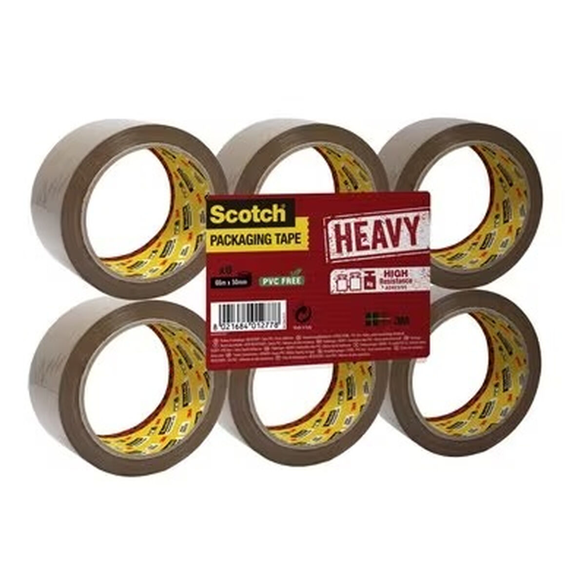 Självhäftande band Scotch Förpackning Brun 50 mm x 66 m (6 Delar) (6 antal) - 2