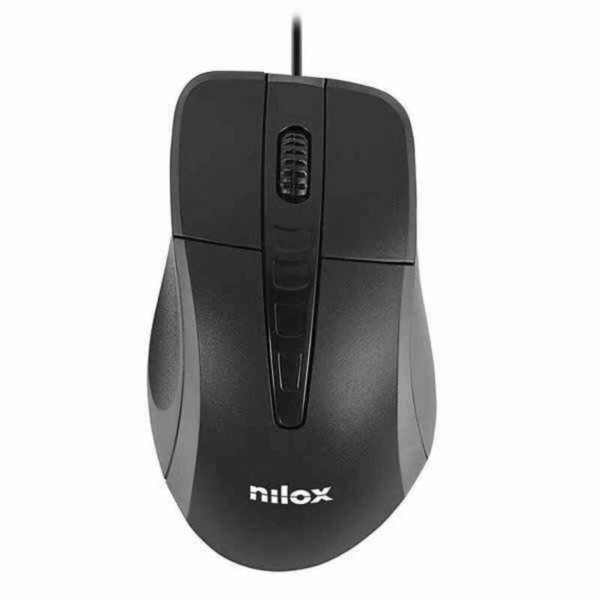 Optisk Mus Nilox MOUSB1001 1000 DPI Svart - 3