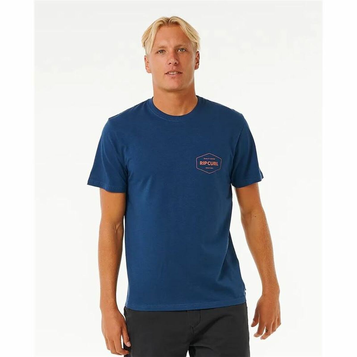 T-shirt med kortärm Herr Rip Curl Stapler  Blå - 3