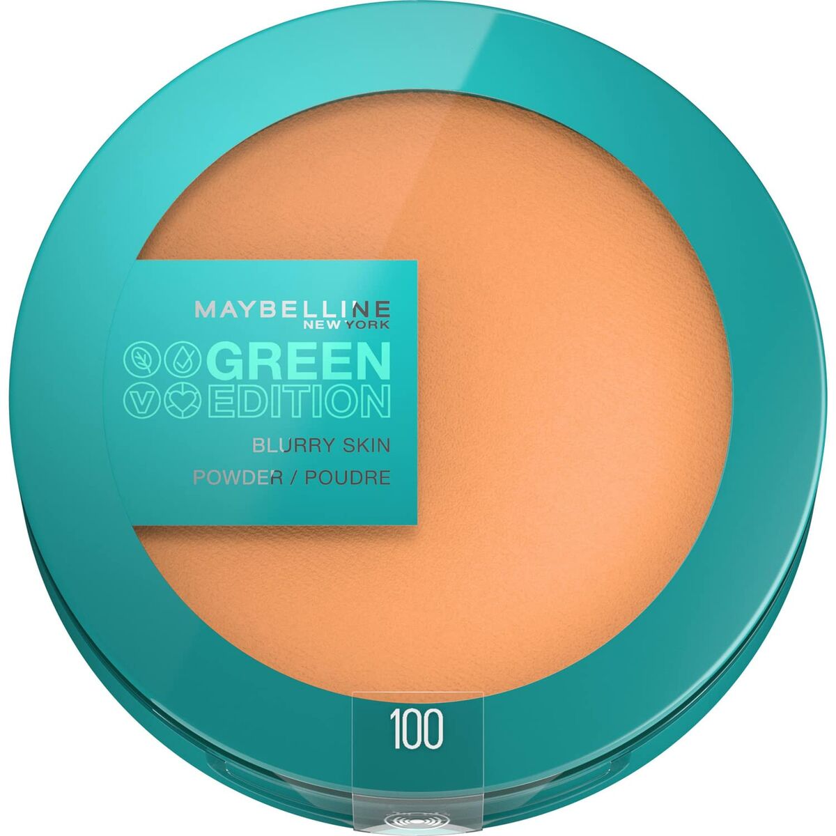 Kompaktpulver Maybelline Green Edition Nº 100 Utjämnande - 5