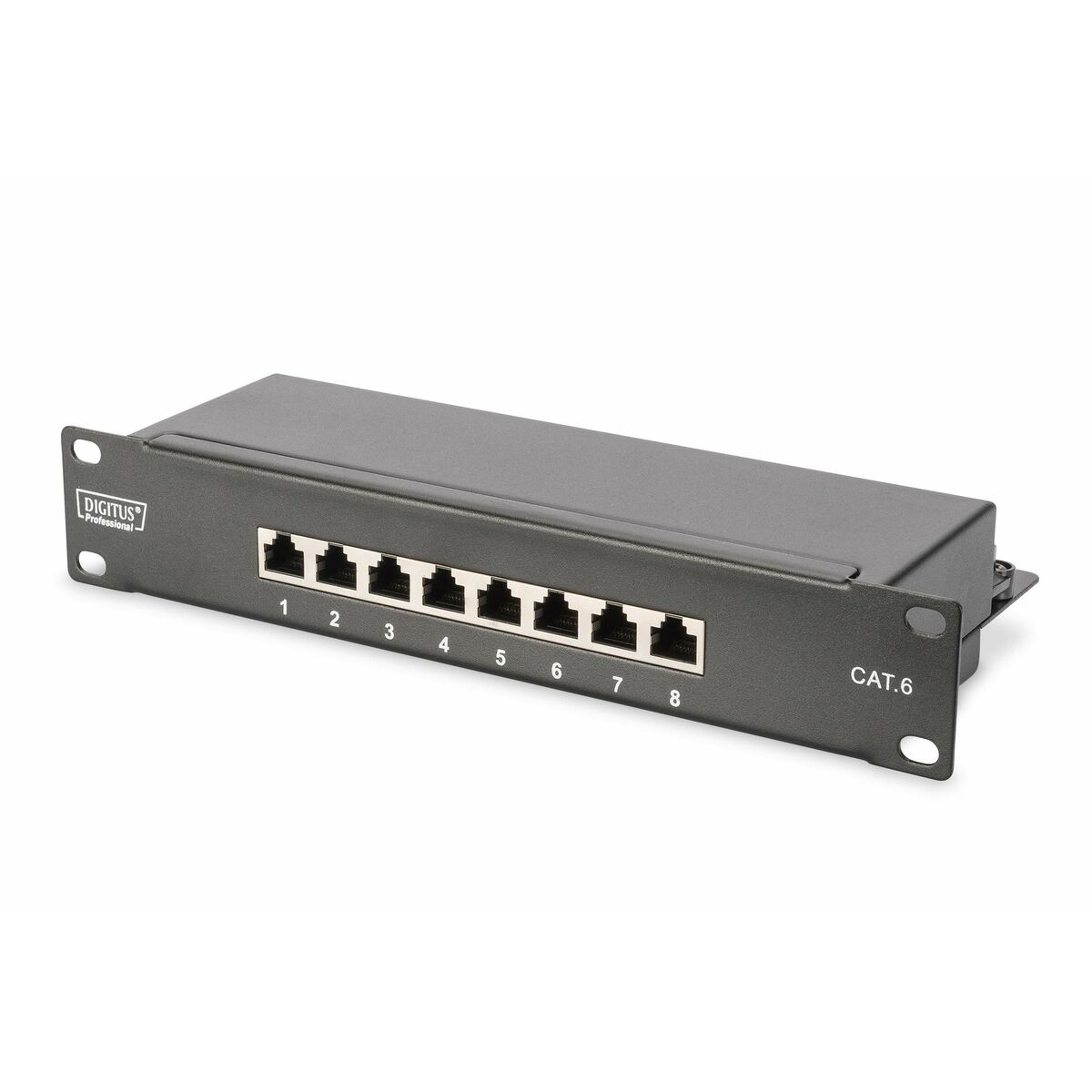 Patchpanel 8 UTP Portar Kategori 6 Digitus DN-91608S Svart 10" (Renoverade A)