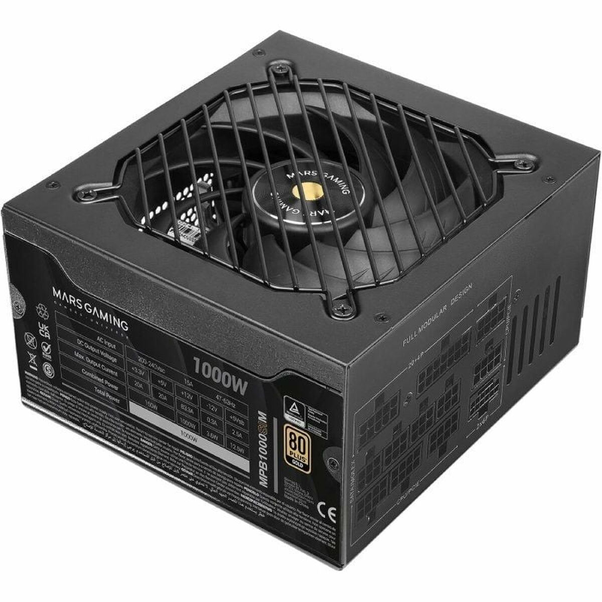 Strömtillförsel Mars Gaming MPB1000SIM ATX 1000 W 80 Plus Gold