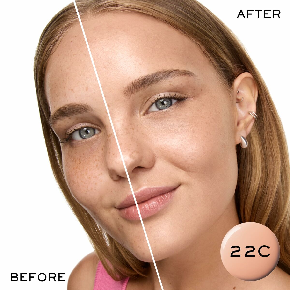 Solskydd med färg Lancôme IDÔLE MAKE-UP Nº 22c 30 ml - 3