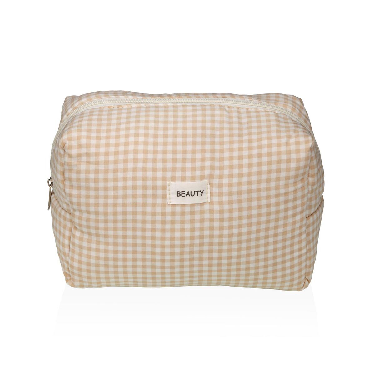Resenecessär Versa Vichy Beige Polyester 12 x 16 x 24 cm
