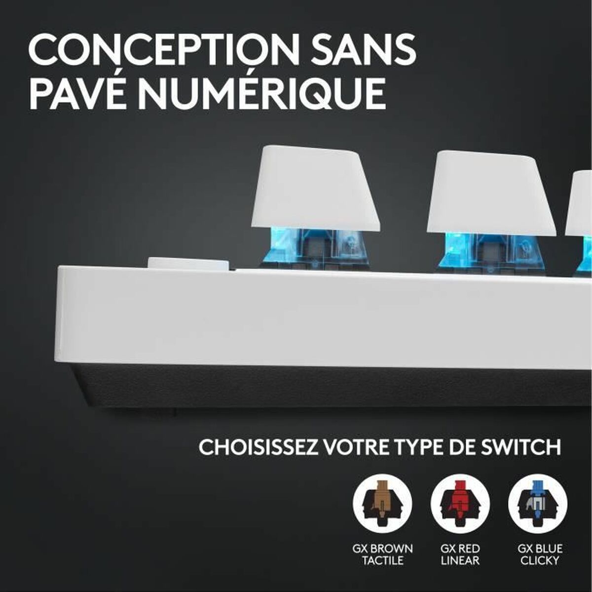 Tangentbord och Mus Logitech 920-012145 Vit Franska AZERTY - 4