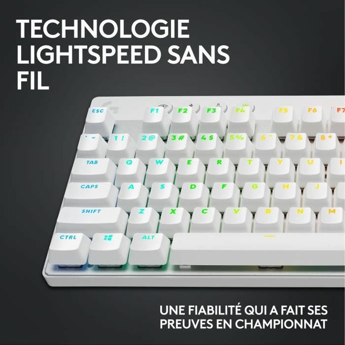 Tangentbord och Mus Logitech 920-012145 Vit Franska AZERTY - 3