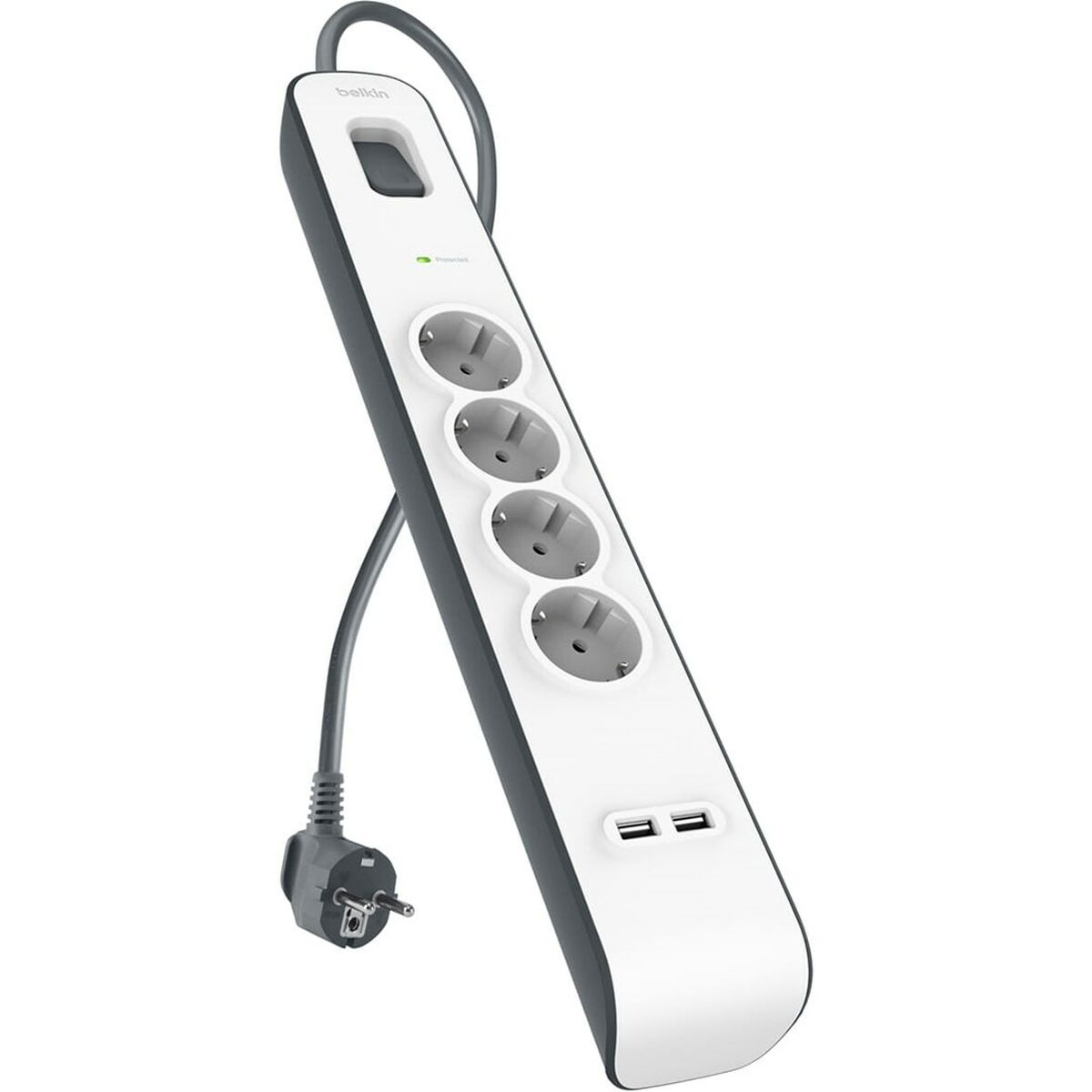 Ellist 4 Tomas-uttag med brytare Belkin BSV401VF2M-V2 (2 m)