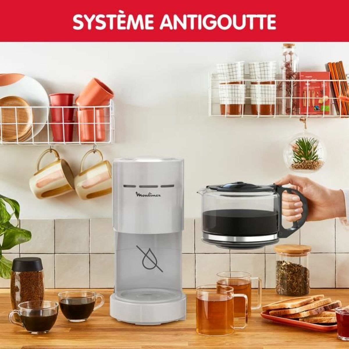 Kaffebryggare Moulinex MOUFG121B10 800 W 1,1 L - 3
