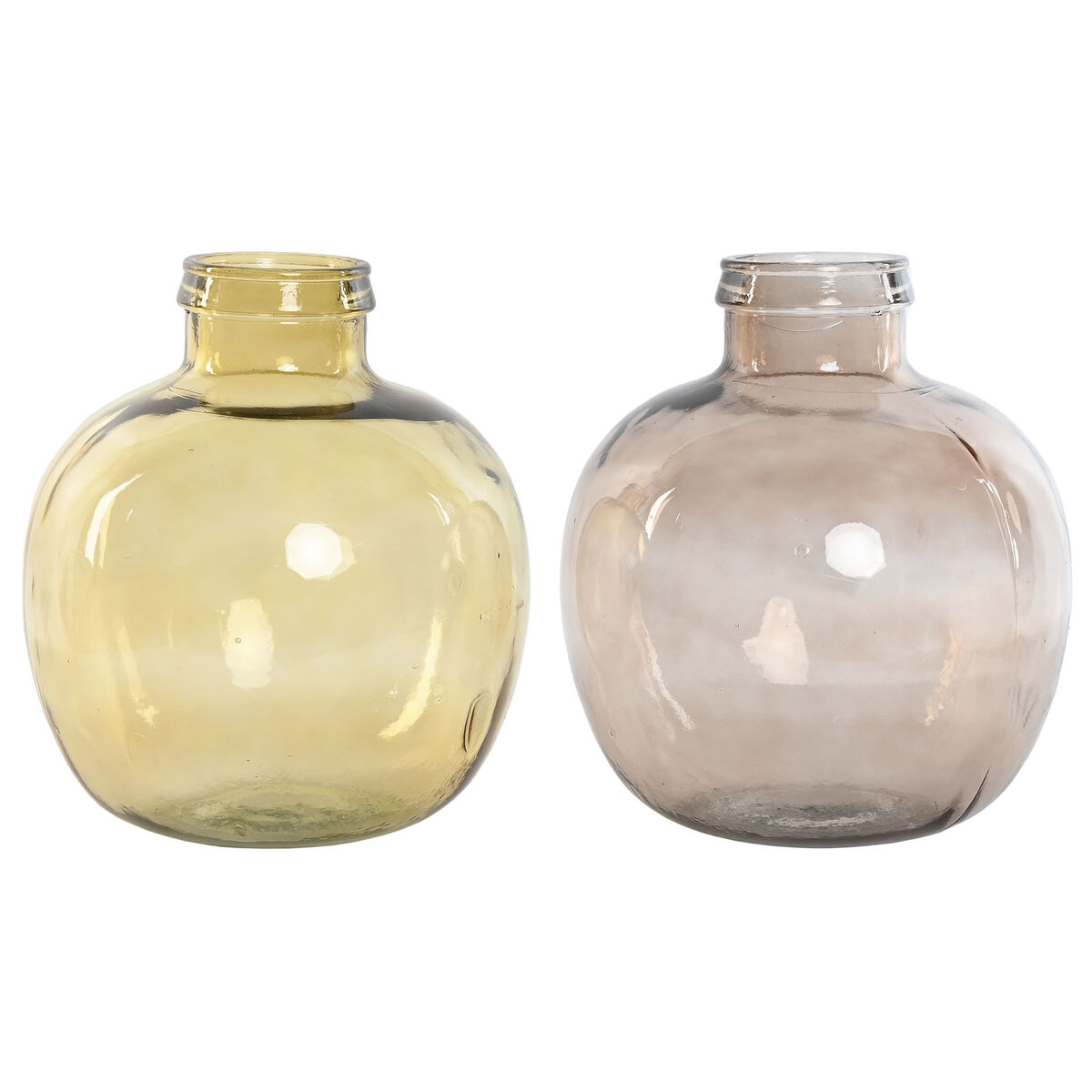Vas Home ESPRIT Brun Senap Glas 32 x 32 x 36,5 cm (2 antal)