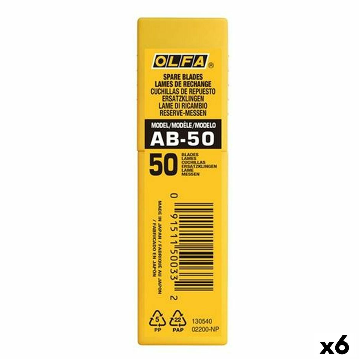 Skärblad Olfa AB-50 9 mm 50 Delar 6 antal