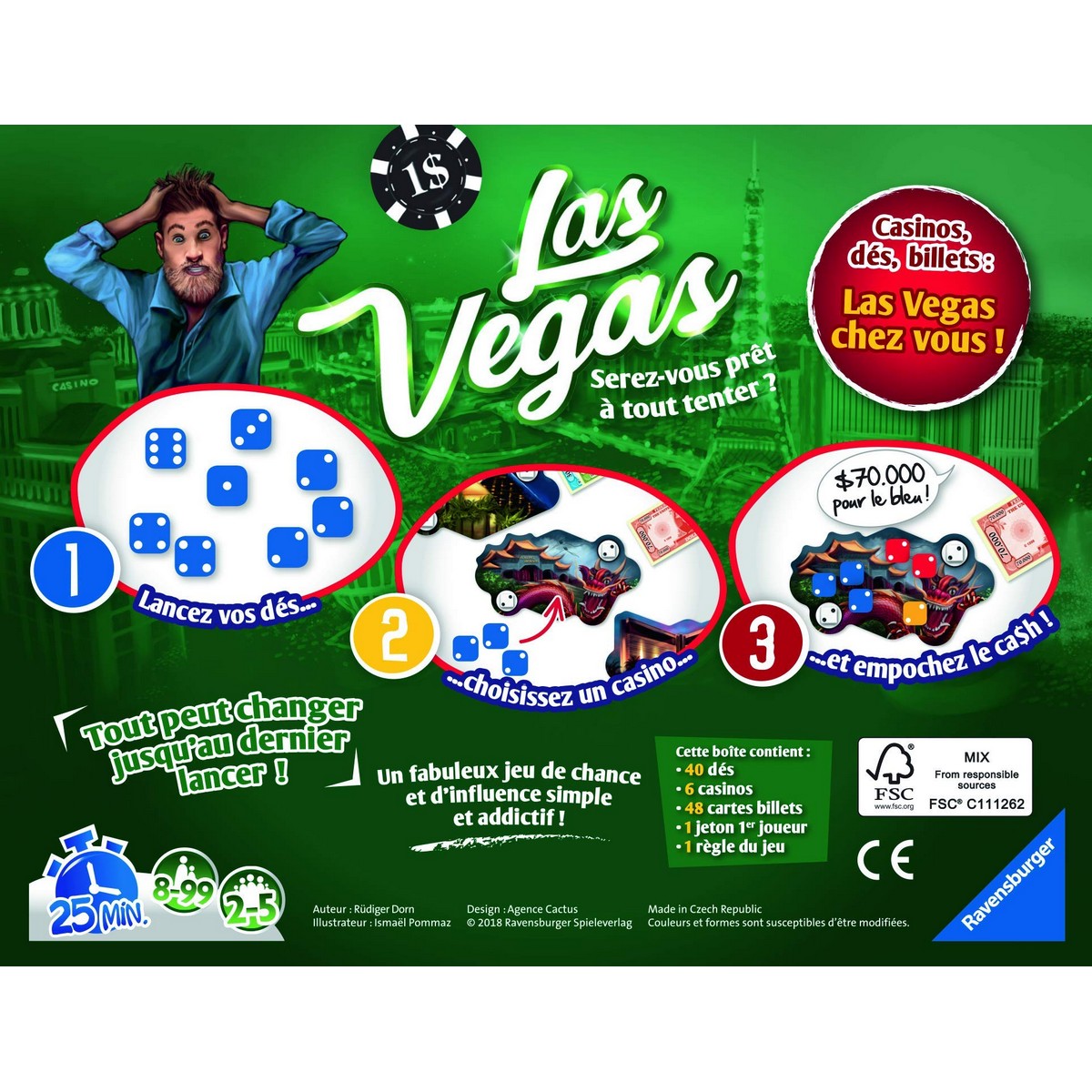Sällskapsspel Ravensburger Las Vegas FR (Franska) - 3