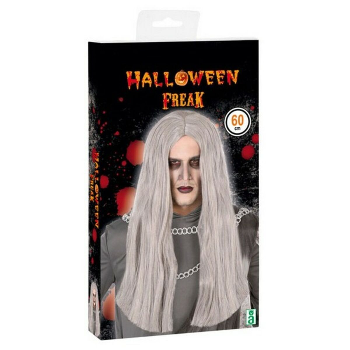Peruk till Halloween Grå - 6