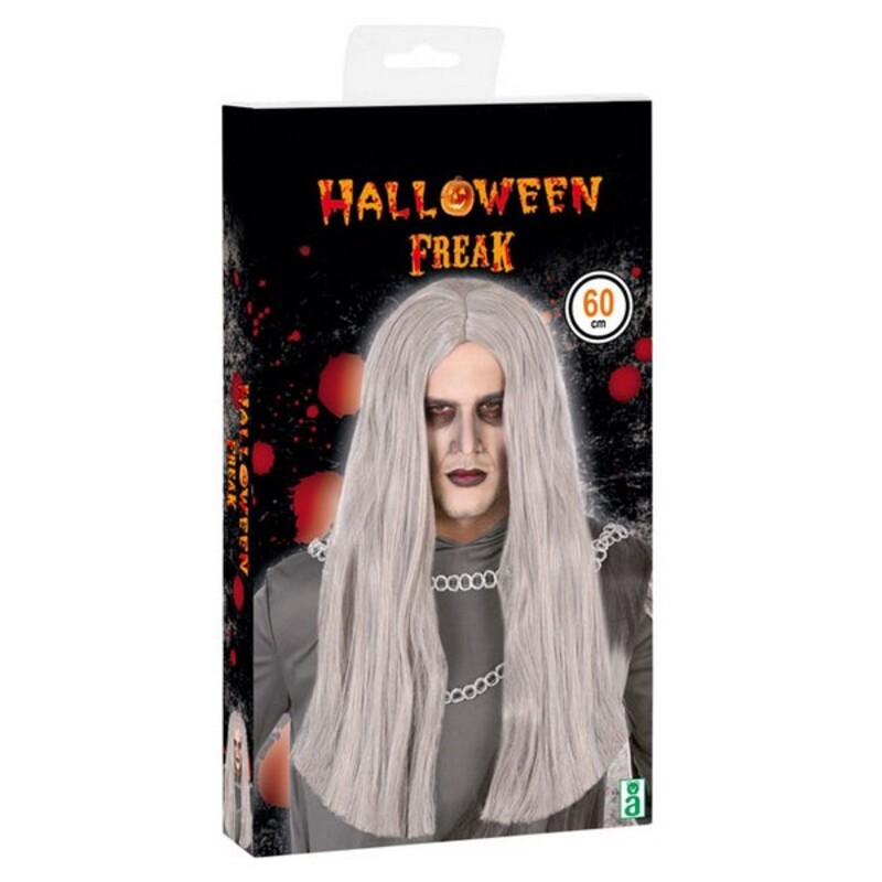 Peruk till Halloween Grå - 4