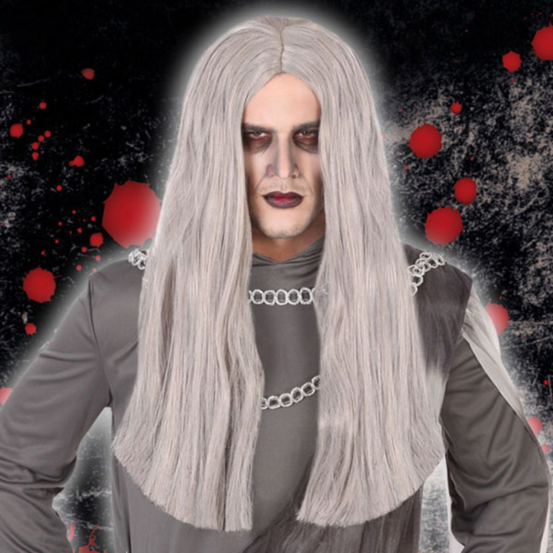 Peruk till Halloween Grå - 3