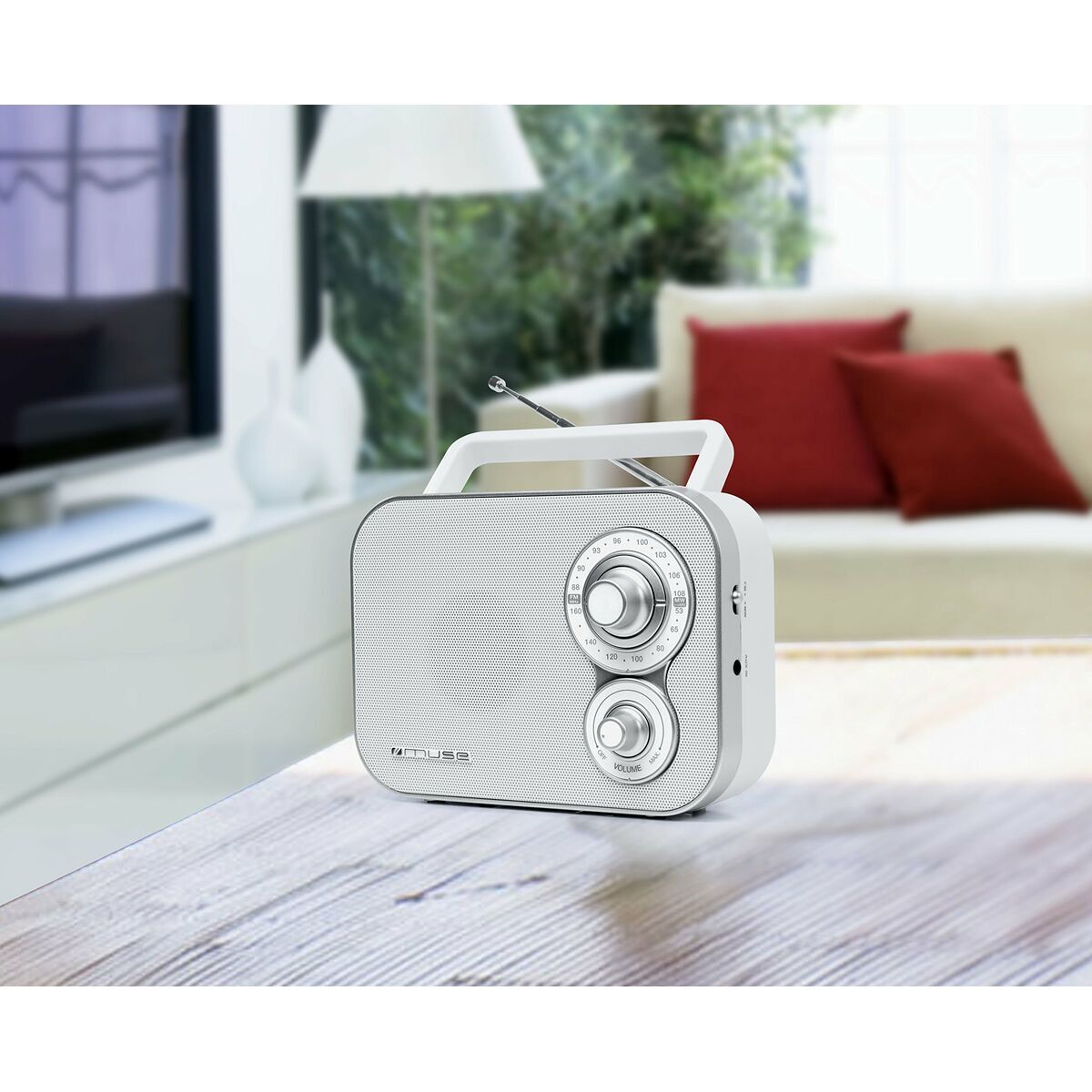 Radio Muse M051RW BLANCA Vit - 3