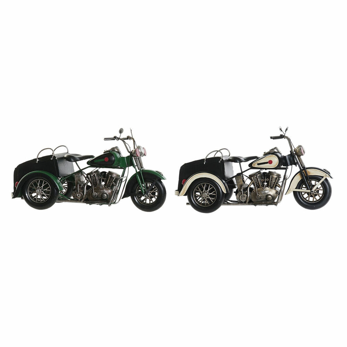 Prydnadsfigur DKD Home Decor Svart Grön Motorcykel Vintage 16 x 37 x 19 cm (2 antal) (1 antal) - 4