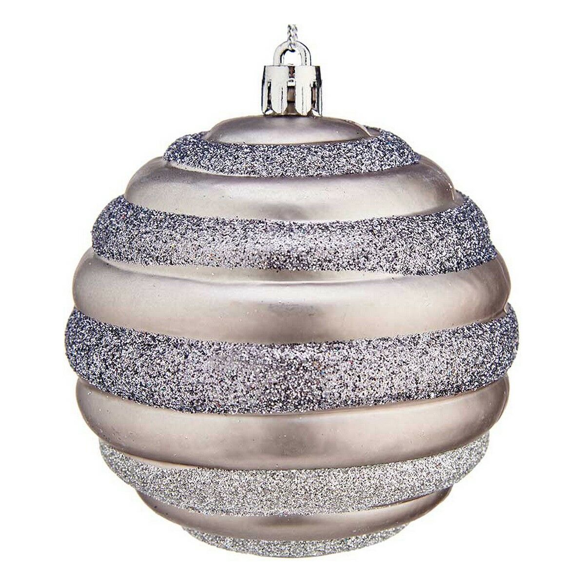 Julgranskulor Ø 8 cm 6 antal Silvrig Plast - 2