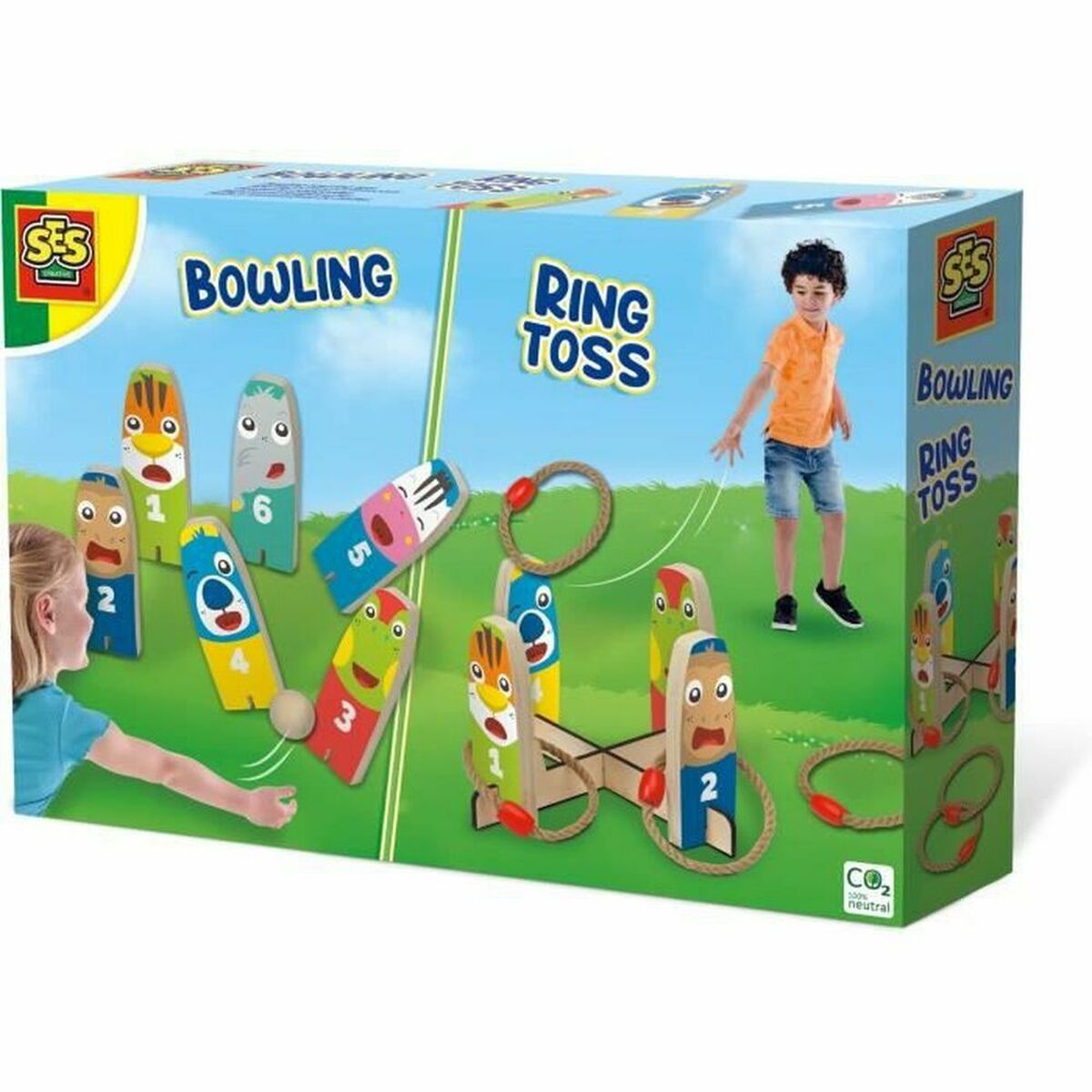 Skicklighetsspel SES Creative Bowling and Ring Toss - 2